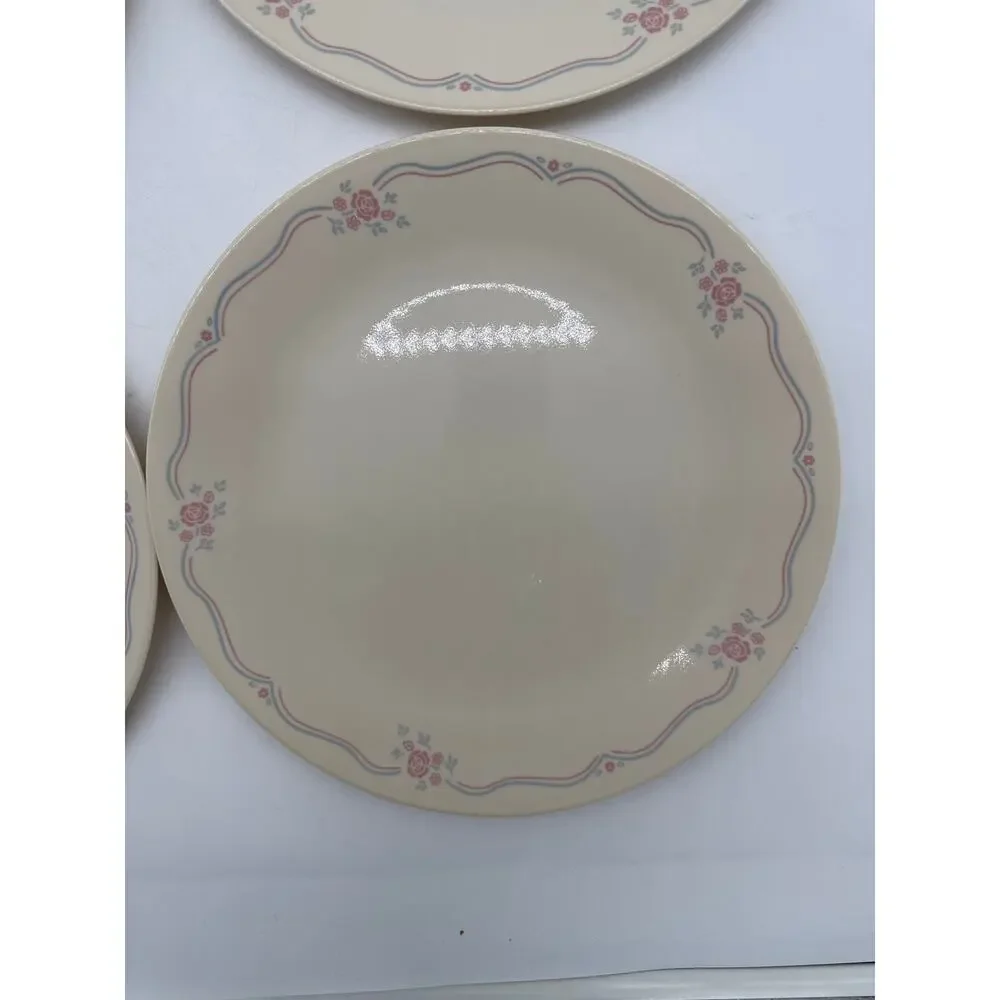 Set of 4 Corelle English Breakfast Dinner‎ Plates 10 1/4